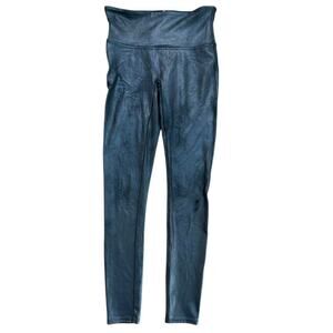 SPANX By Sara Blakely Women's Black Leather High Waisted Skinny Leggings Size M